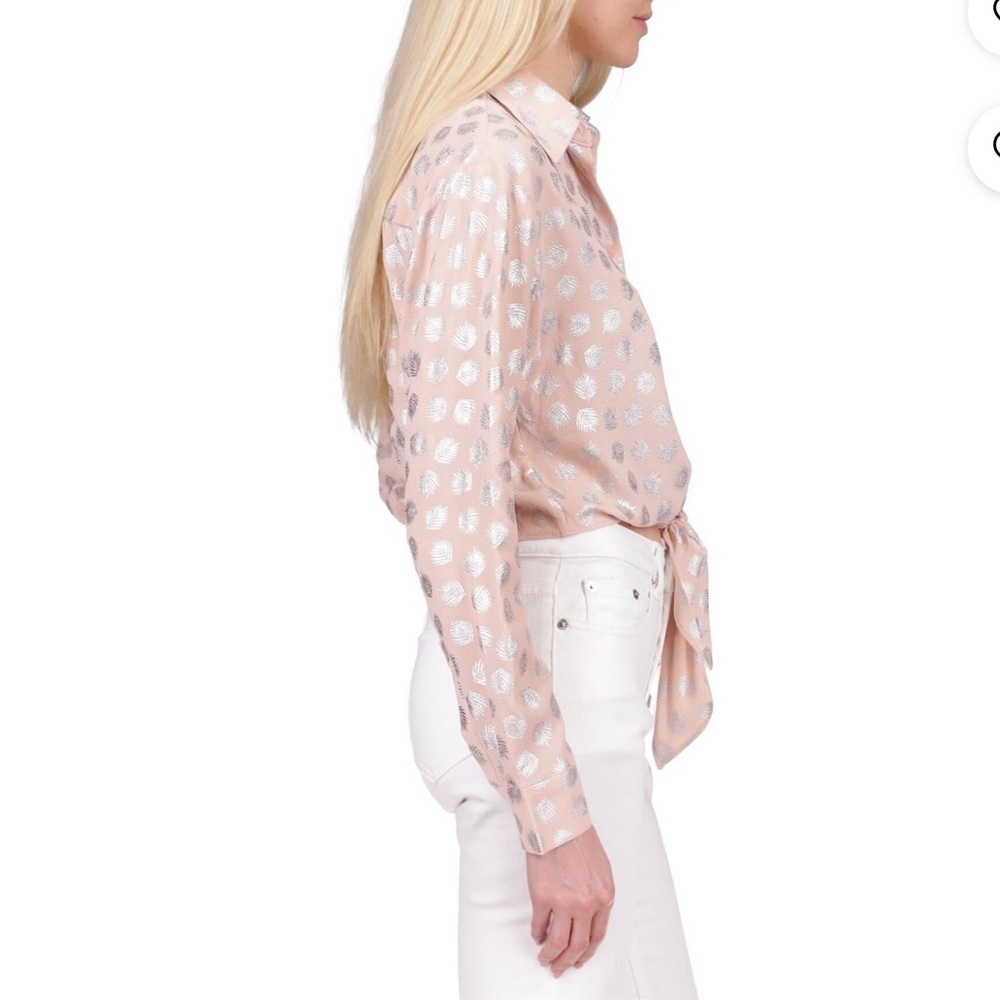 MICHAEL KORS Collared Button Down Tie Hem Cuffed … - image 4